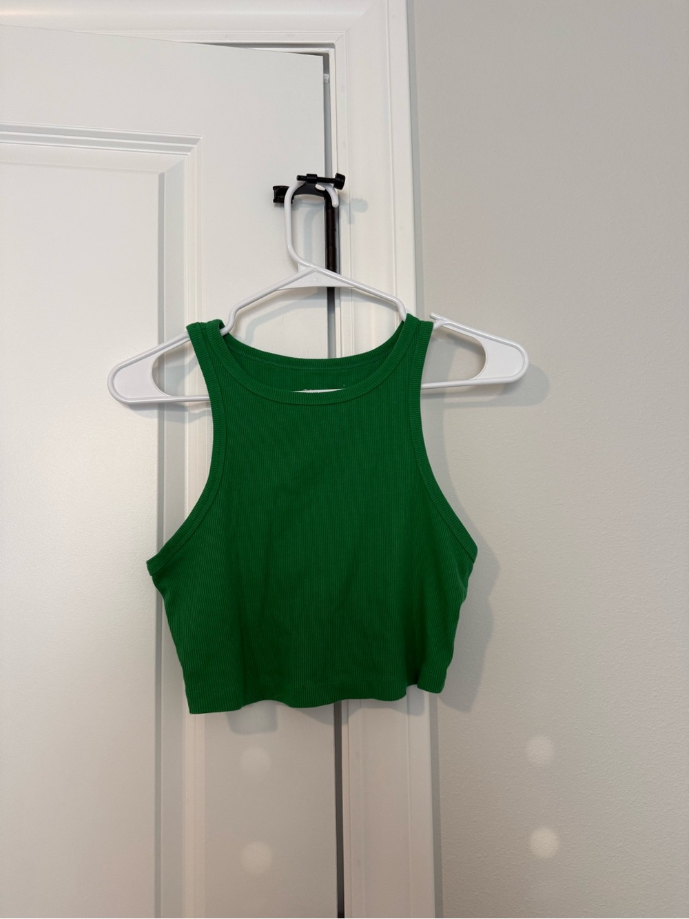 wild fable Green Ribbed Cropped Tank Top